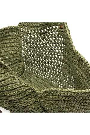 Nefeli green crochet straw tote bag GIANNI CHIARINI | BS11953COMMSTRCRCH11730